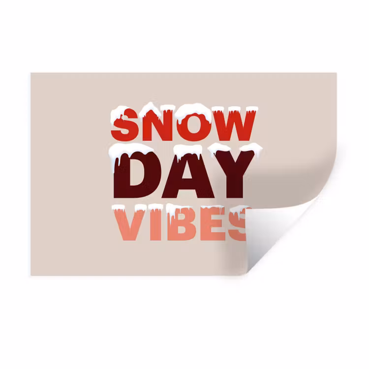 Wandtattoo – Schnee – Weihnachten – Text – Rot — 1