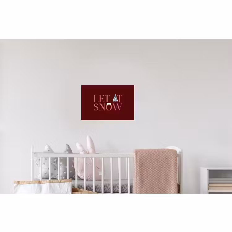 Wandtattoo – Text – Weihnachten – Schnee – Rosa — 5