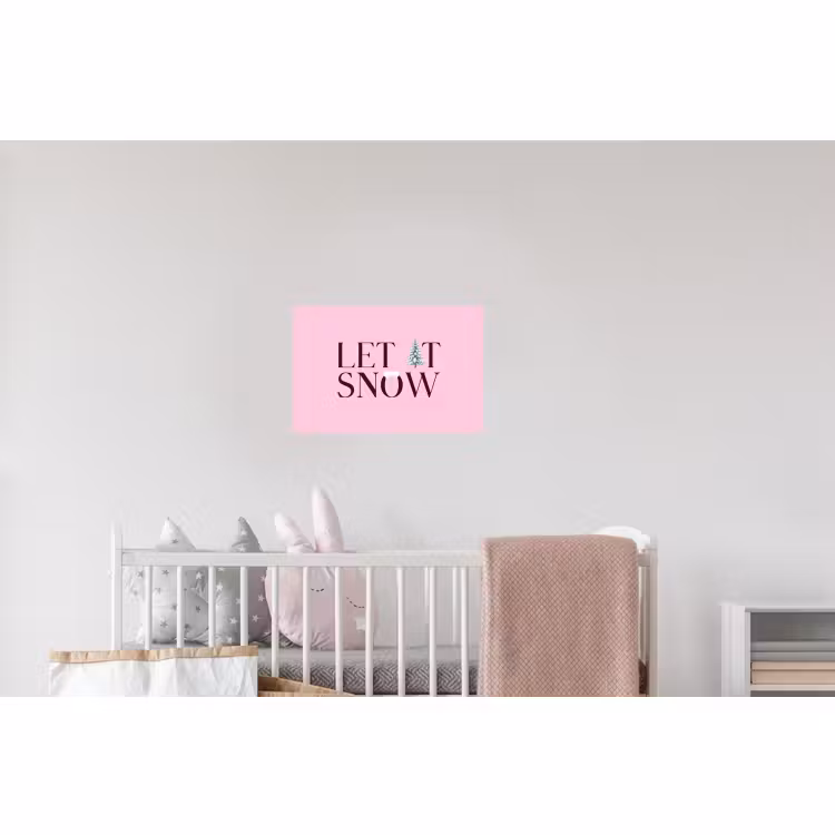 Wandtattoo – Weihnachten – Text – Schnee – Rosa — 5