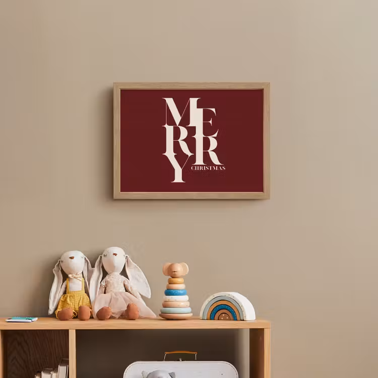 Nachtlicht Kinder - Merry – Text – Dunkel – Rot — 3