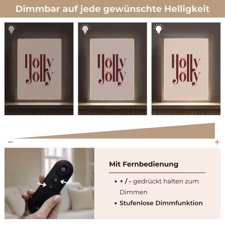 Nachtlicht Kinder - Text – Weihnachten – Braun — 7