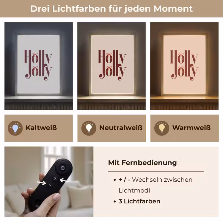Nachtlicht Kinder - Text – Weihnachten – Braun — 8