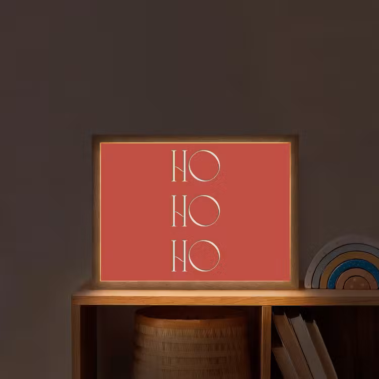 Nachtlicht Kinder - Text – Weihnachten – Modern – Rot — 2