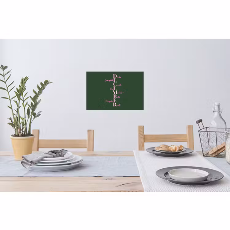 Wandtattoo – Dezember – Text – Weihnachten – Grün — 4