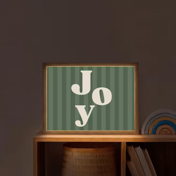 Nachtlicht Kinder - Joy – Weihnachten – Text – Grün — 2