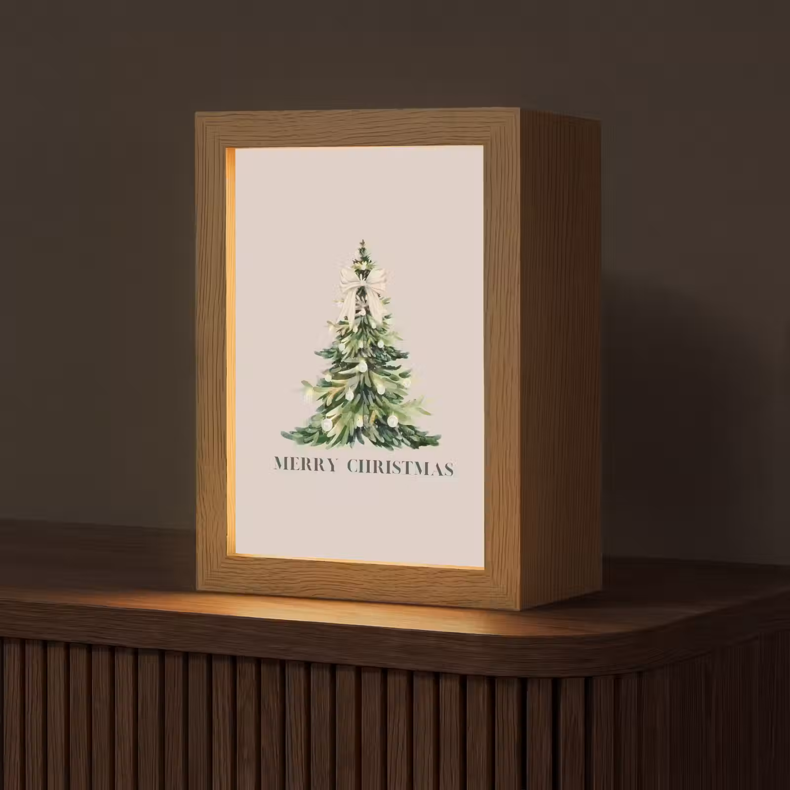 Personalisierte Lightbox - Weihnachten – Weihnachtsbaum – Text — 1
