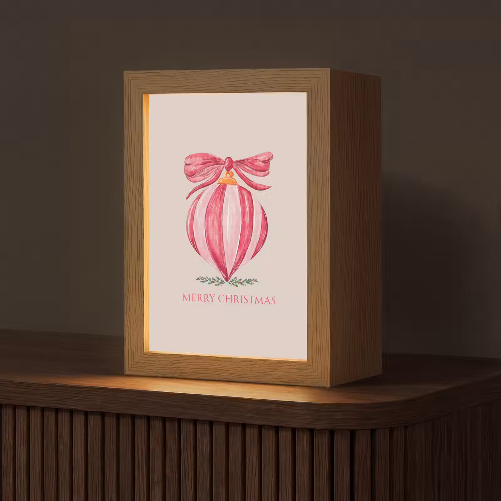 Personalisierte Lightbox - Weihnachten – Weihnachtskugel – Text — 1