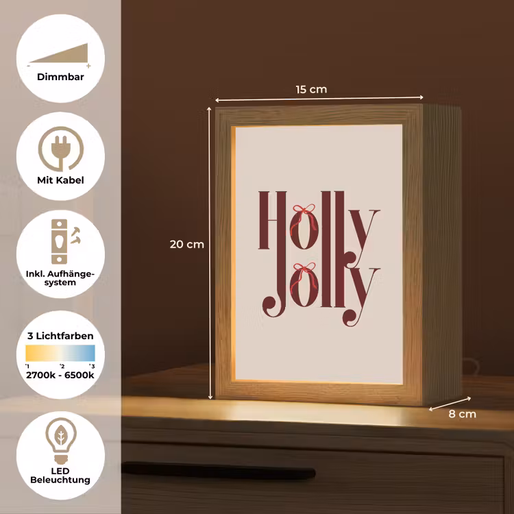 Personalisierte Lightbox - Text – Weihnachten – Braun — 6