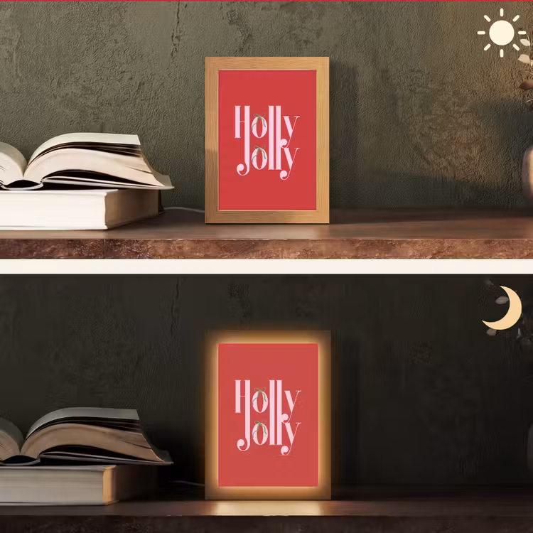 Personalisierte Lightbox - Weihnachten – Rosa – Rot – Text — 5