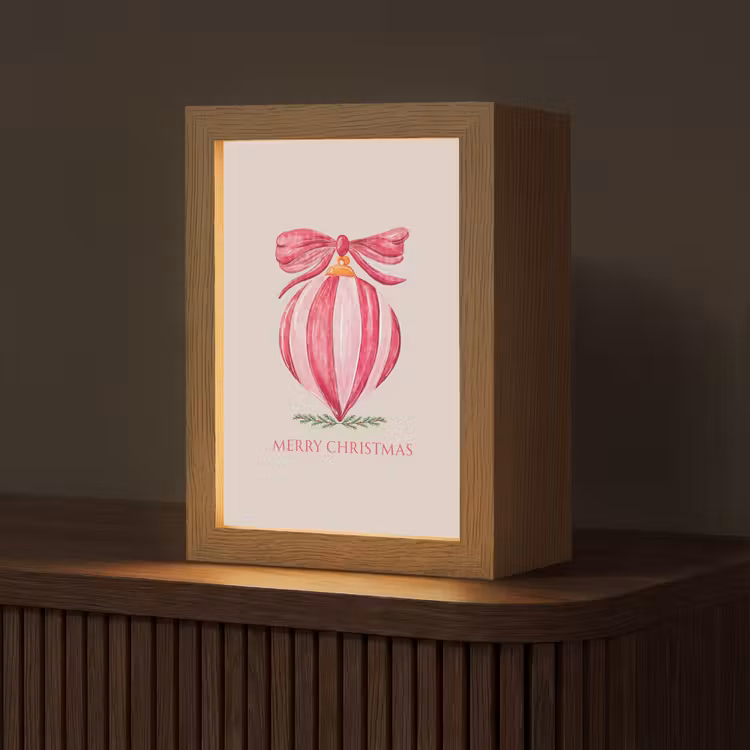 Personalisierte Lightbox - Weihnachten – Weihnachtskugel – Text — 1