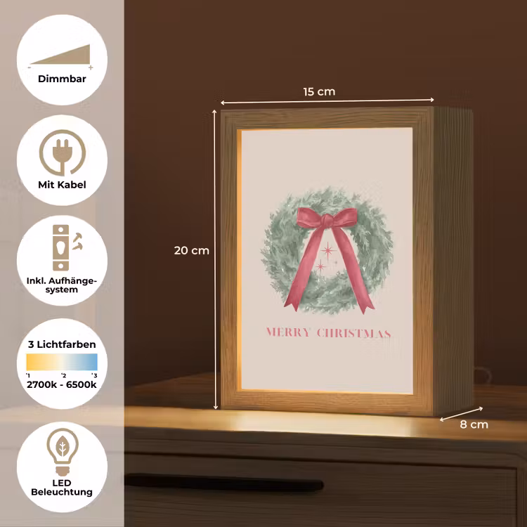 Personalisierte Lightbox - Winter – Weihnachten – Text — 6