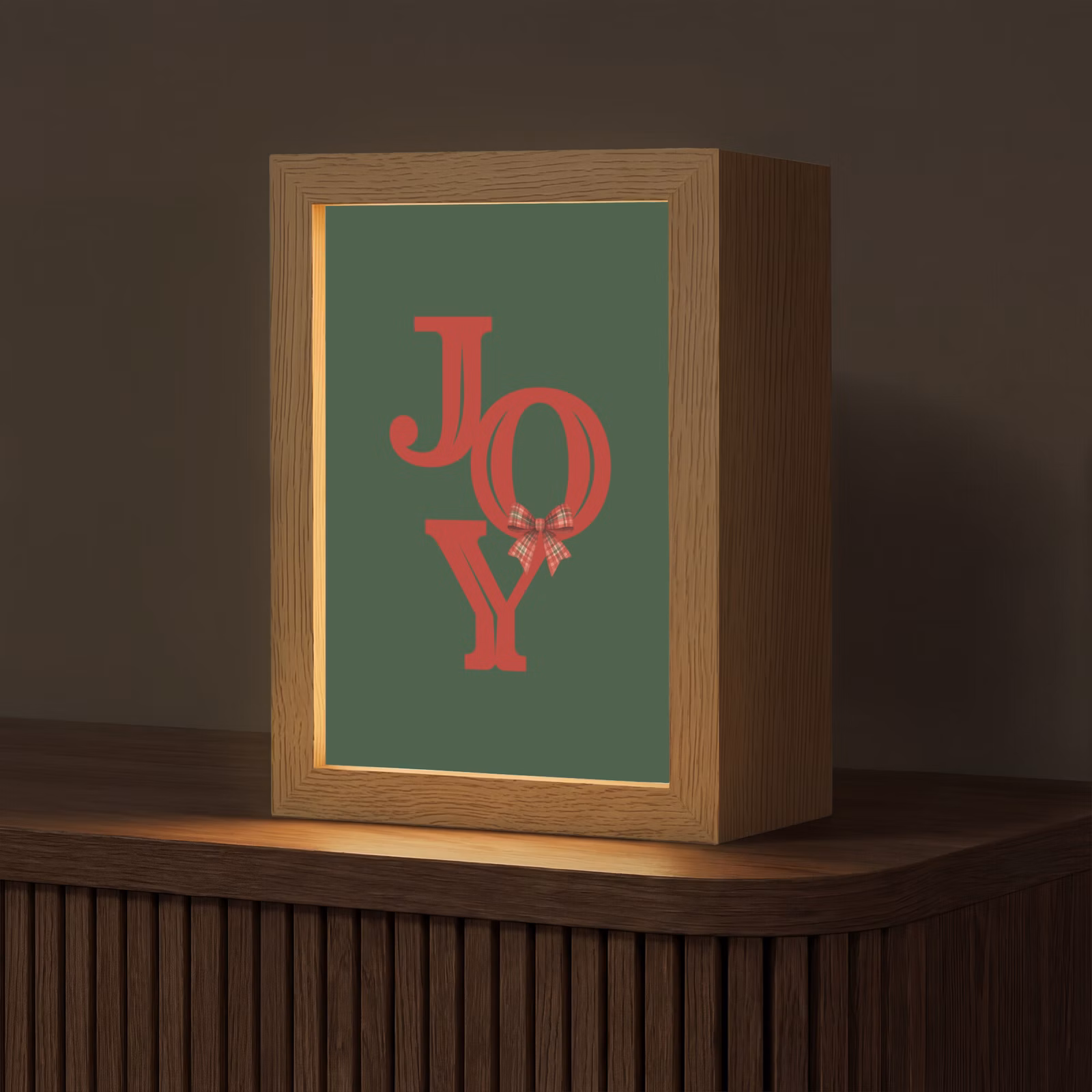 Personalisierte Lightbox - Text – Weihnachten – Rot — 1