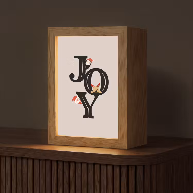 Personalisierte Lightbox - Joy – Animation – Schwarz – Weihnachten — 1