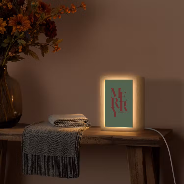 Personalisierte Lightbox - Merry – Text – Grün – Weihnachten — 3