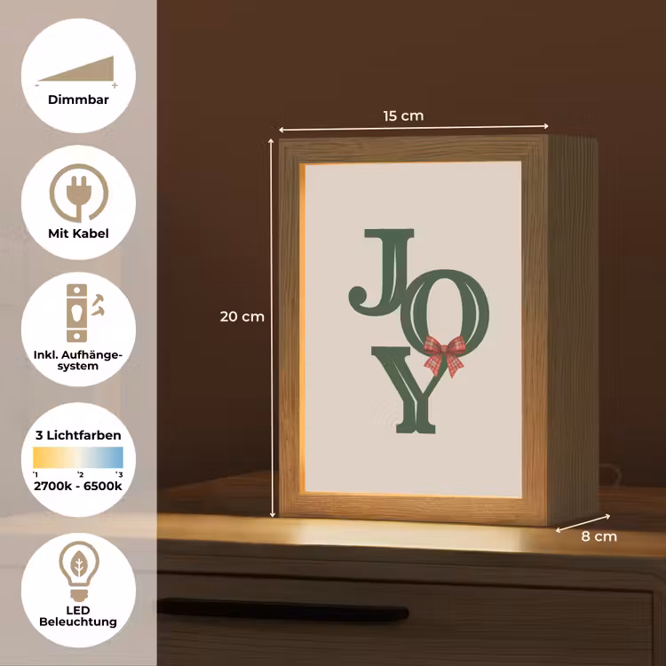 Personalisierte Lightbox - Text – Weihnachten – Grün — 6