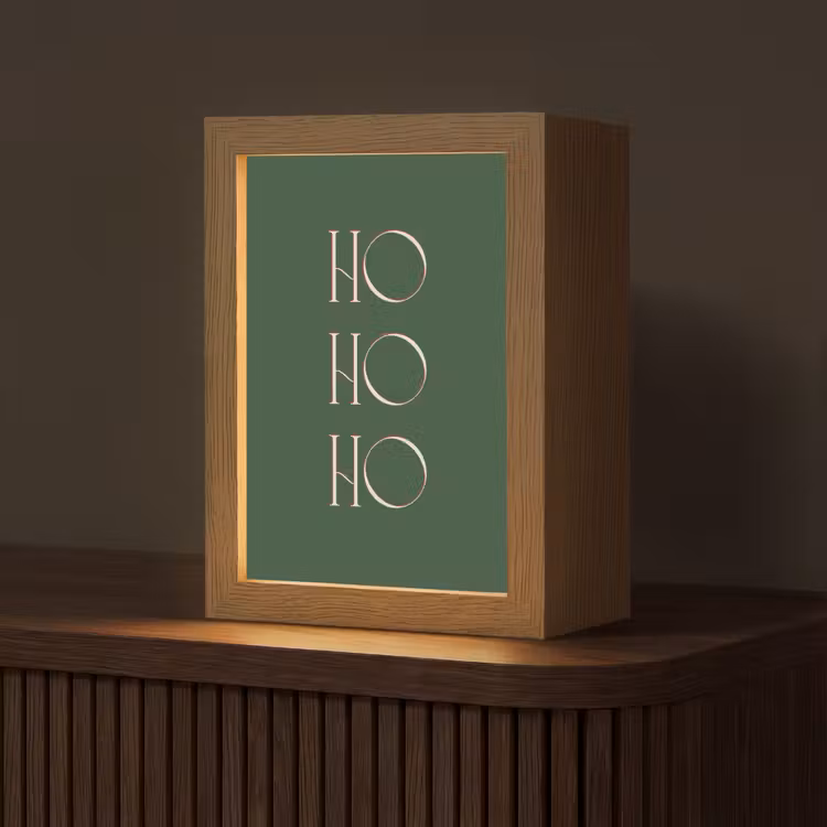 Personalisierte Lightbox - Text – Weihnachten – Modern – Grün — 1