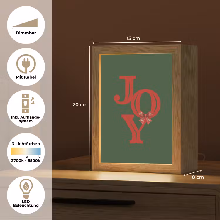 Personalisierte Lightbox - Text – Weihnachten – Rot — 6