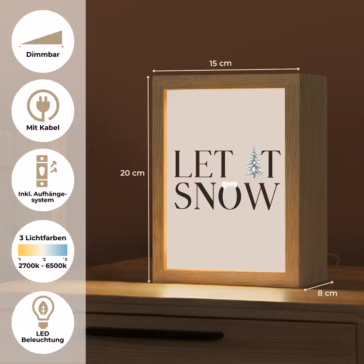 Personalisierte Lightbox - Text – Weihnachten – Schnee — 6