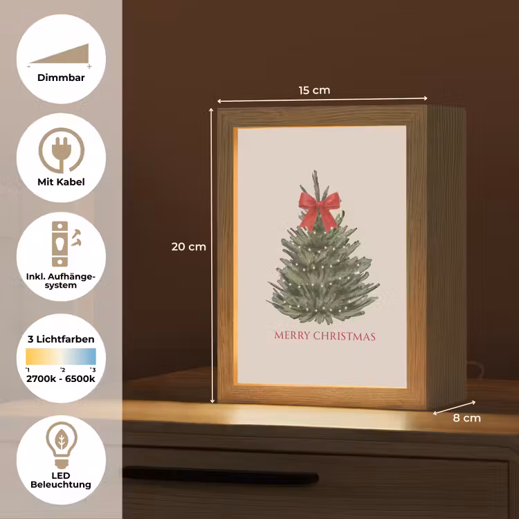 Personalisierte Lightbox - Text – Weihnachten – Weihnachtsbaum — 6