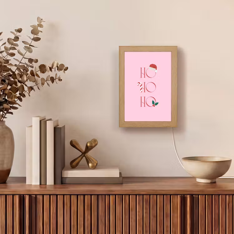 Personalisierte Lightbox - Weihnachten – Text – Rosa – Illustration — 4