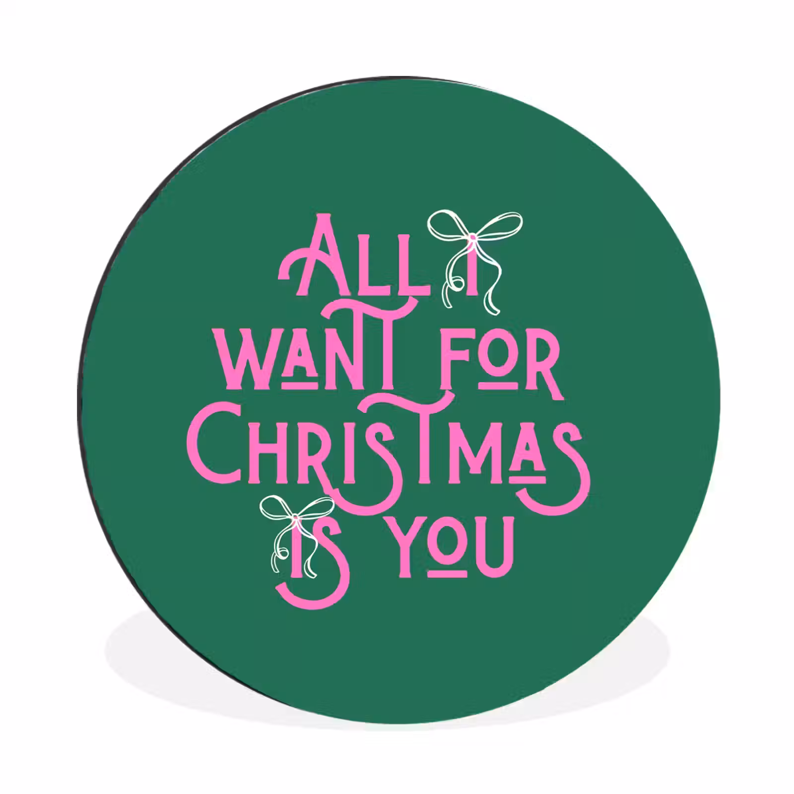 Weihnachten – Text – Rosa – Grün — 1