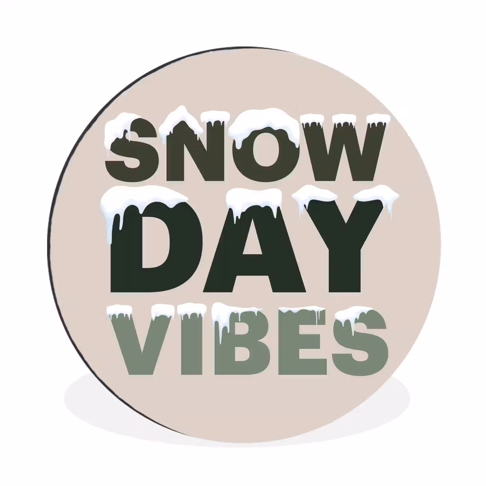 Schnee – Text – Weihnachten – Beige — 1