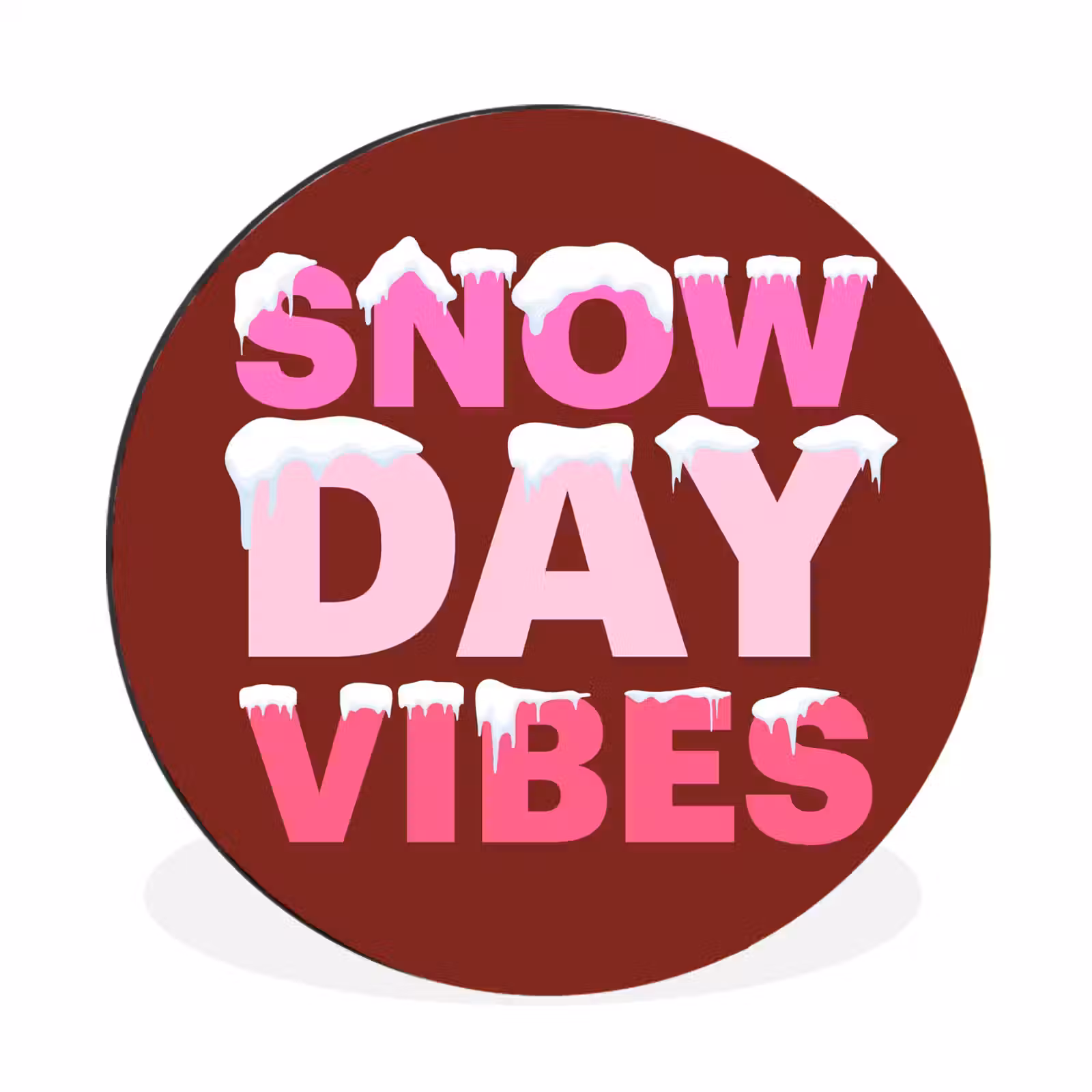 Weihnachten – Text – Schnee – Rot – Rosa — 1