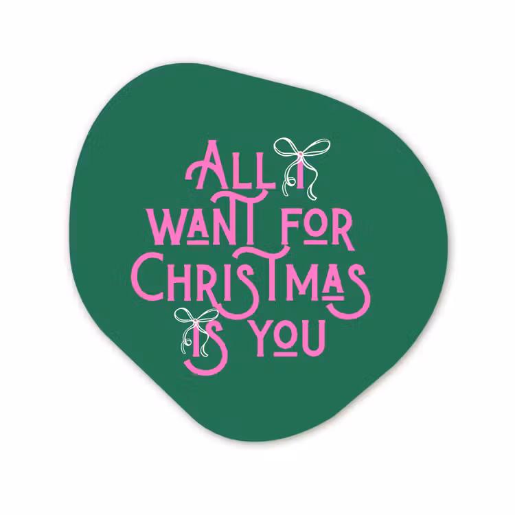 Forexbild Organische Form - Weihnachten – Text – Rosa – Grün — 1