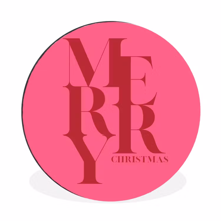 Merry – Text – Weihnachten – Rosa — 1
