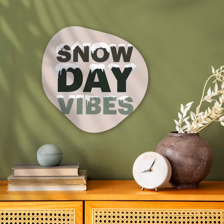 Forexbild Organische Form - Schnee – Text – Weihnachten – Beige — 2