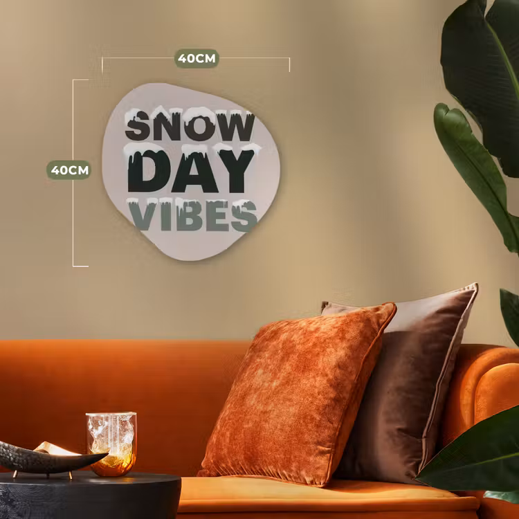 Forexbild Organische Form - Schnee – Text – Weihnachten – Beige — 4
