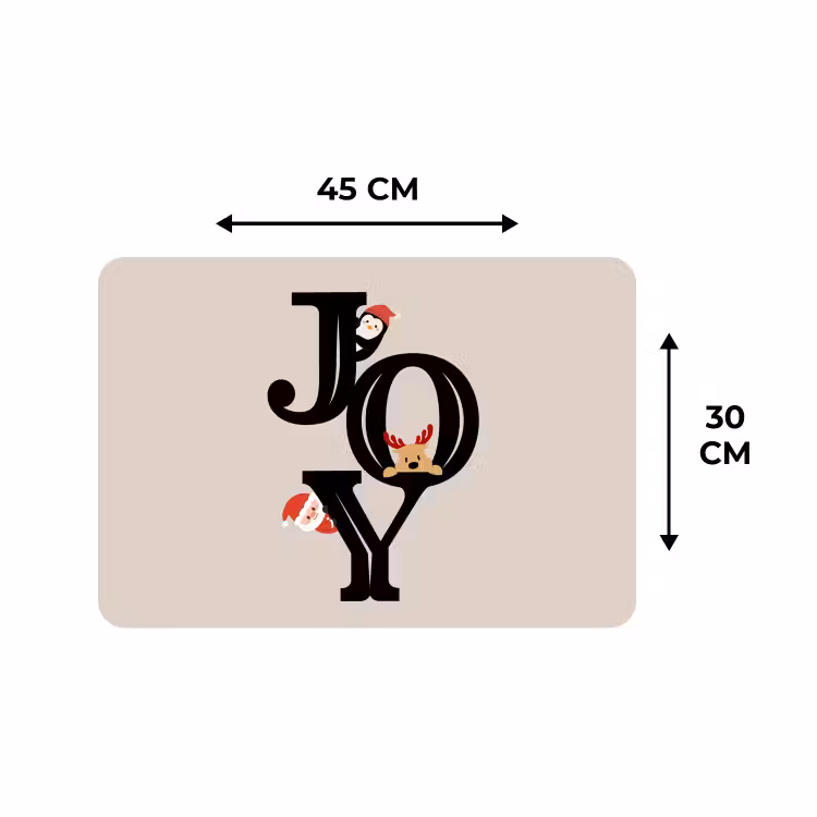 Tischset - 6 Stück - Joy – Animation – Schwarz – Weihnachten — 3