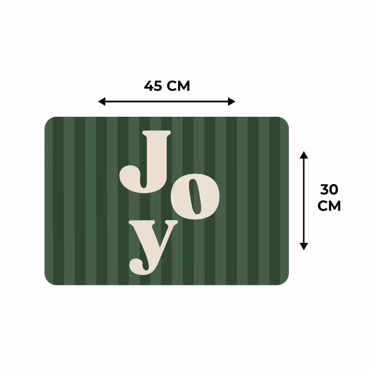 Tischset - 6 Stück - Joy – Weihnachten – Text – Grün — 3