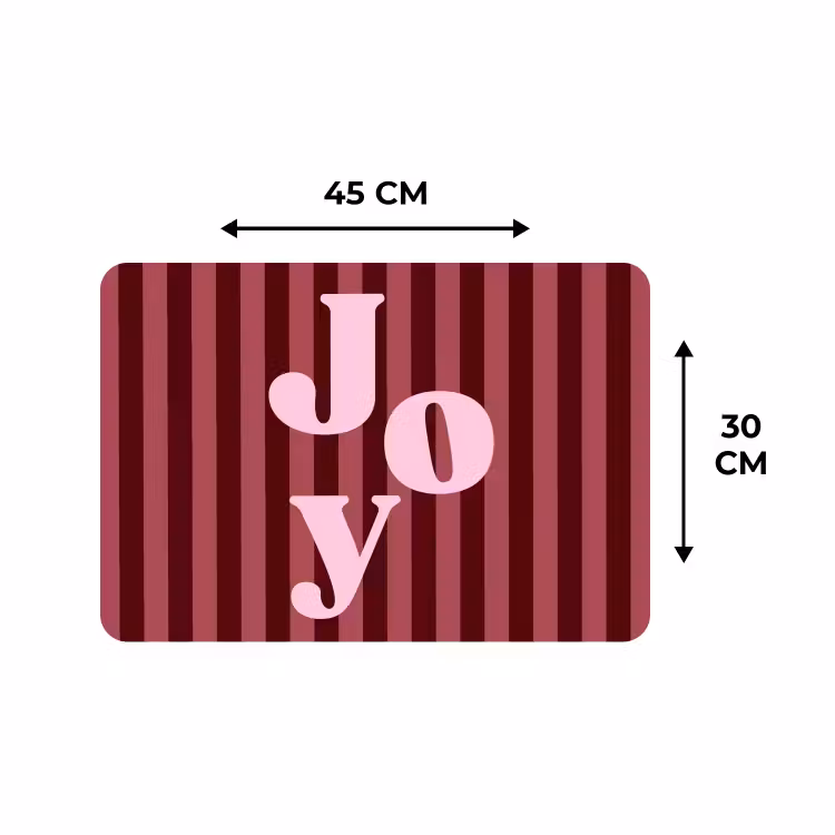 Tischset - 6 Stück - Joy – Weihnachten – Text – Rosa — 3