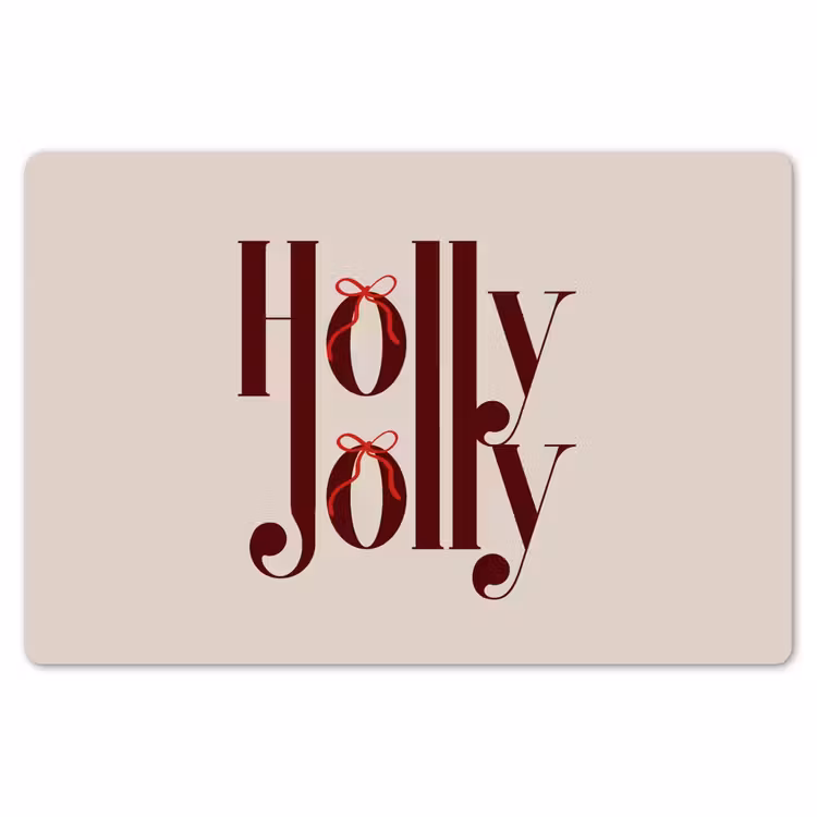 Tischset - 6 Stück - Text – Weihnachten – Braun — 6