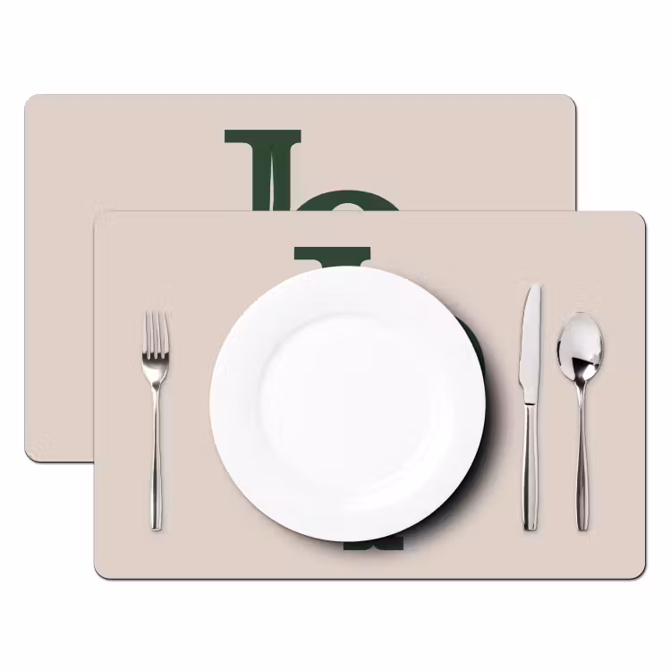Tischset - 6 Stück - Text – Weihnachten – Grün — 2