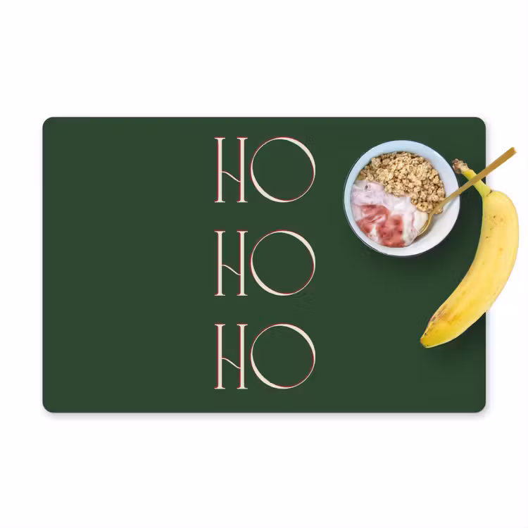 Tischset - 6 Stück - Text – Weihnachten – Modern – Grün — 1