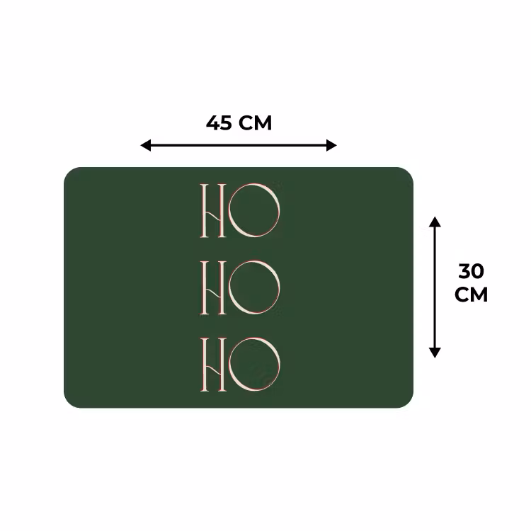 Tischset - 6 Stück - Text – Weihnachten – Modern – Grün — 3