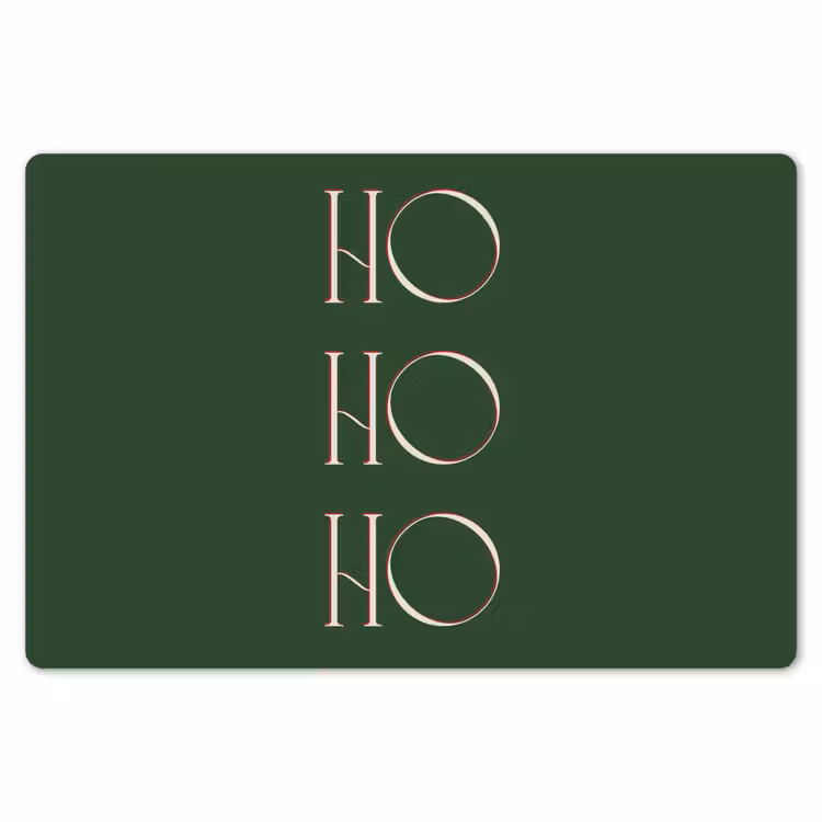 Tischset - 6 Stück - Text – Weihnachten – Modern – Grün — 6