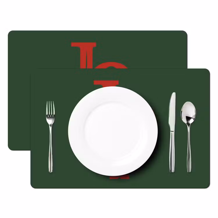 Tischset - 6 Stück - Text – Weihnachten – Rot — 2