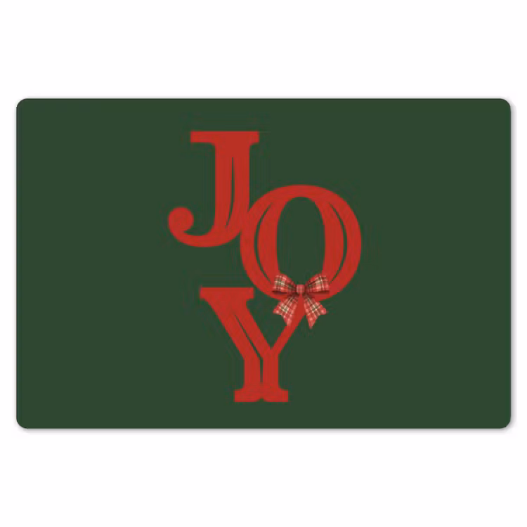 Tischset - 6 Stück - Text – Weihnachten – Rot — 6