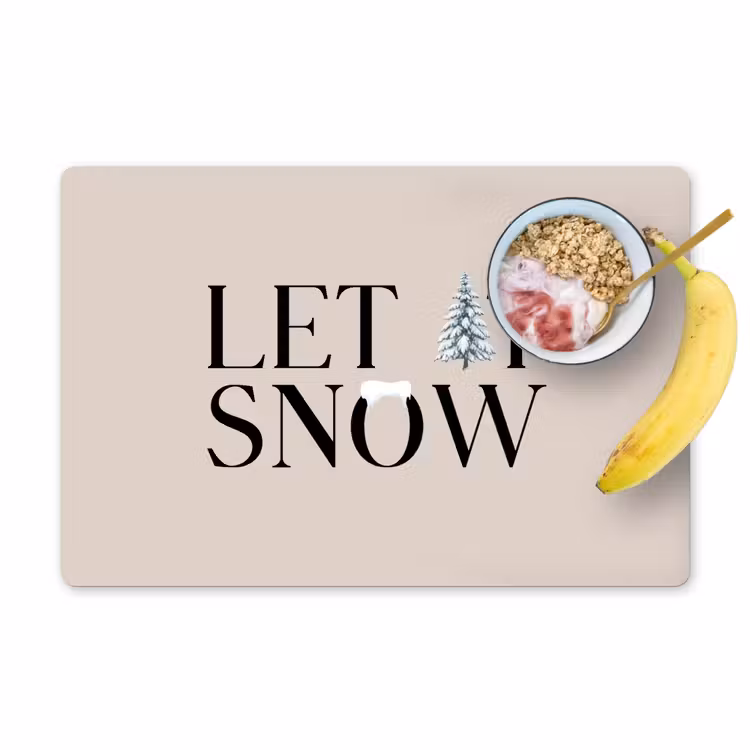 Tischset - 6 Stück - Text – Weihnachten – Schnee — 1