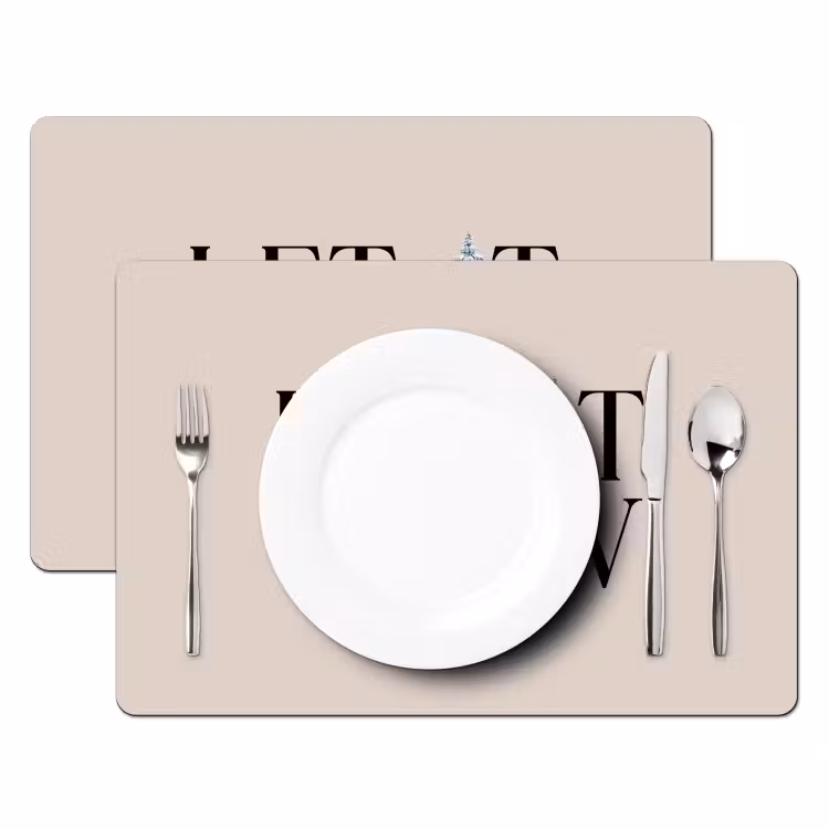 Tischset - 6 Stück - Text – Weihnachten – Schnee — 2