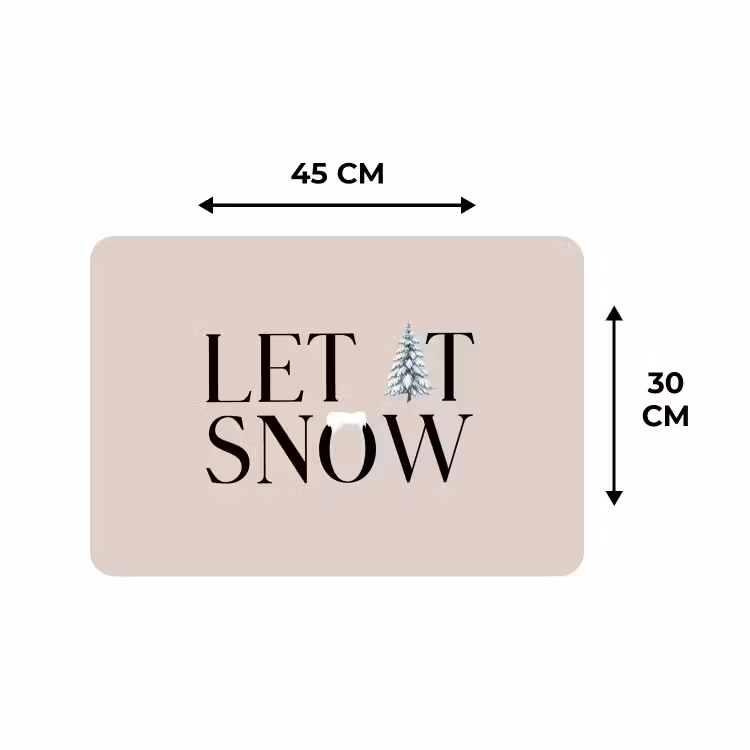 Tischset - 6 Stück - Text – Weihnachten – Schnee — 3