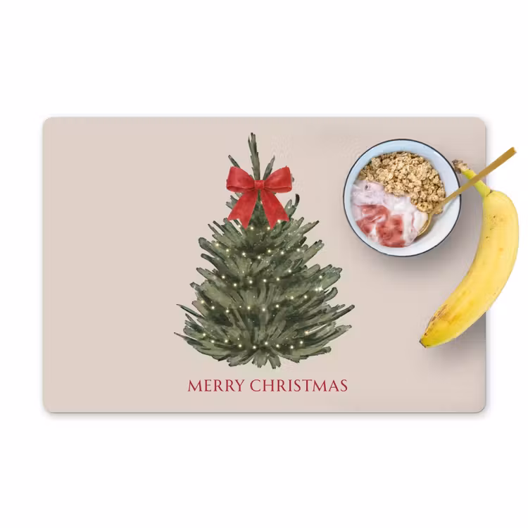 Tischset - 6 Stück - Text – Weihnachten – Weihnachtsbaum — 1