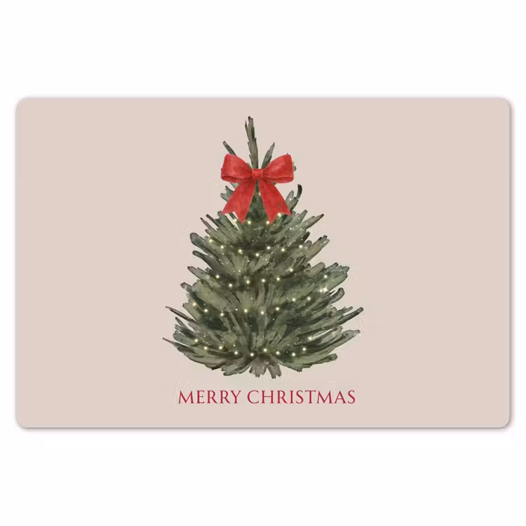 Tischset - 6 Stück - Text – Weihnachten – Weihnachtsbaum — 6