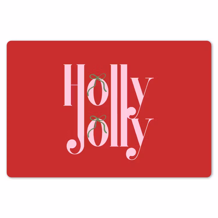 Tischset - 6 Stück - Weihnachten – Rosa – Rot – Text — 6
