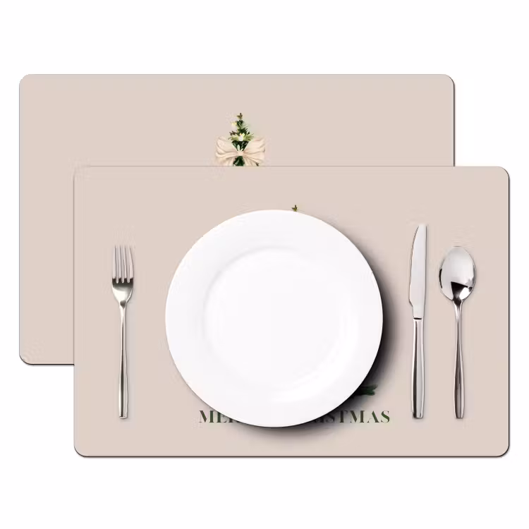 Tischset - 6 Stück - Weihnachten – Weihnachtsbaum – Text — 2