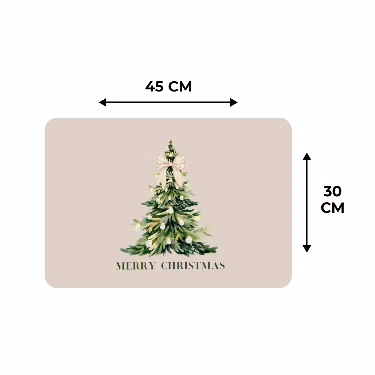 Tischset - 6 Stück - Weihnachten – Weihnachtsbaum – Text — 3