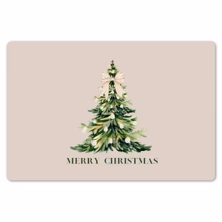 Tischset - 6 Stück - Weihnachten – Weihnachtsbaum – Text — 6